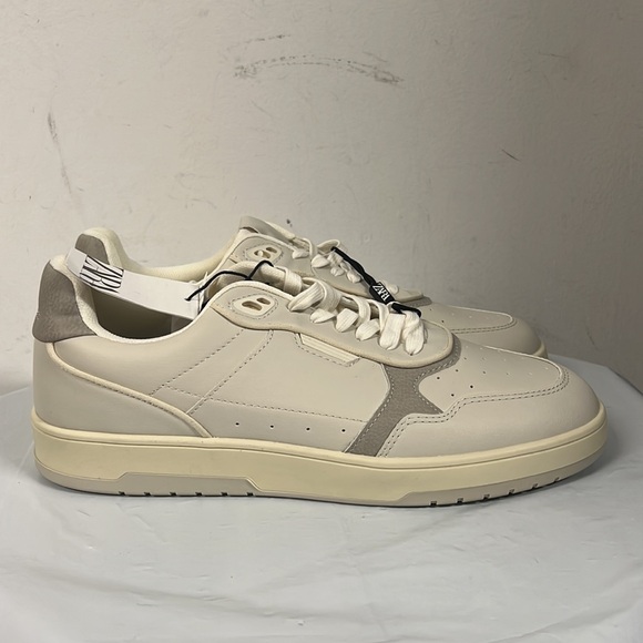 NWT - Zara Men's Retro Trainers, Beige - Size 11 - Picture 7 of 12